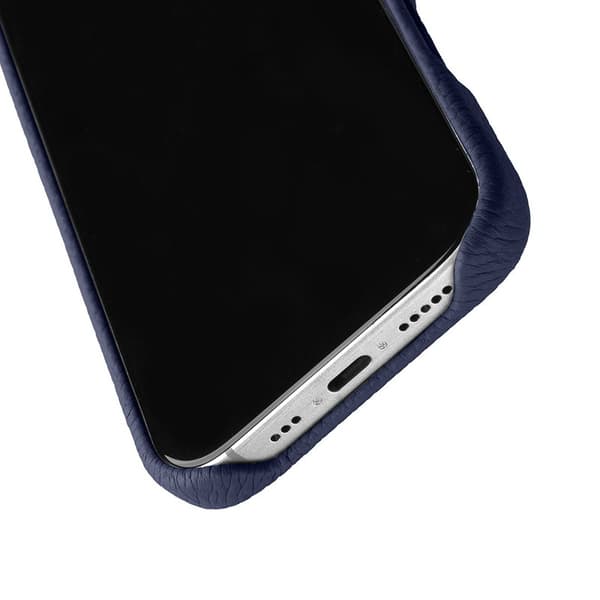 MELKCO Mobilskal till iPhone 16 Pro Max Magnetiskt Äkta Läder PC - Blå