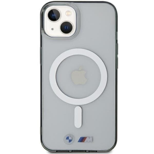 BMW Mobilskal till iPhone 15 Magsafe Silver Ring - Transparent Transparent