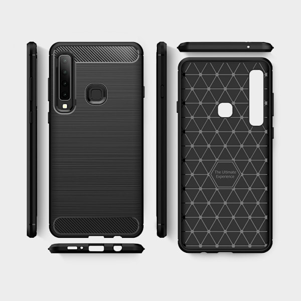 Carbon Brushed Mobilskal till Samsung Galaxy A7 (2018) - Blå Blå