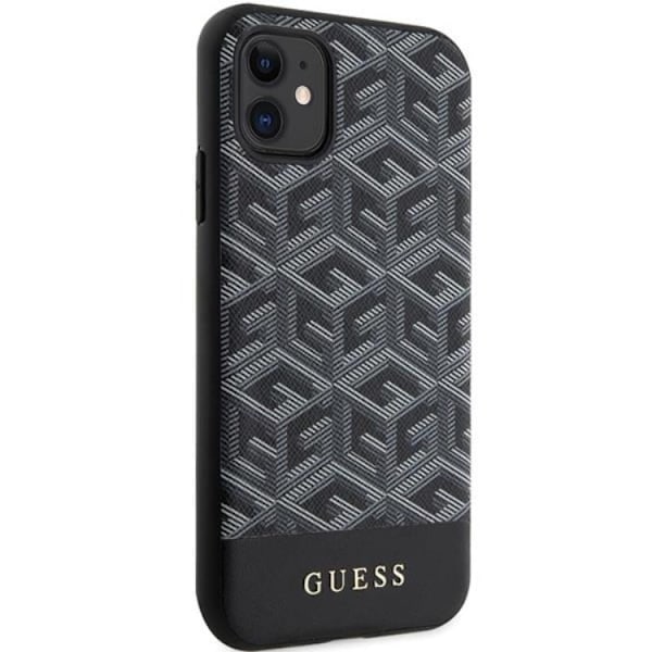 Guess iPhone 11/XR Mobilskal Magsafe Cube Stripes - Svart Svart