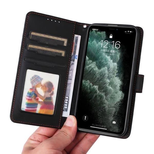 BETOPNICE iPhone 11 Pro Max Plånboksfodral - Detachable Konstläder- Svart