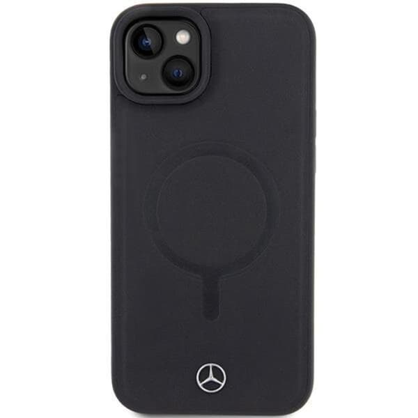 Mercedes Mobilskal till iPhone 15 Plus Magsafe Smooth Läder - Svart Svart