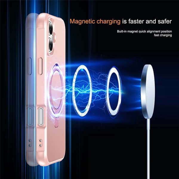 Mobilskal till iPhone 17 MagSafe TPU+PC Kickstand - Rosa Rosa