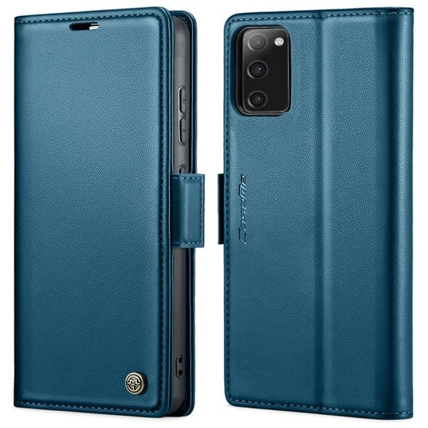 CASEME Plånboksfodral Konstläder för Samsung Galaxy S20 FE - Blå