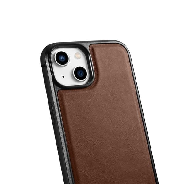 iCarer iPhone 14 Plus Skal Magsafe Aktä Läder - Brun Brun