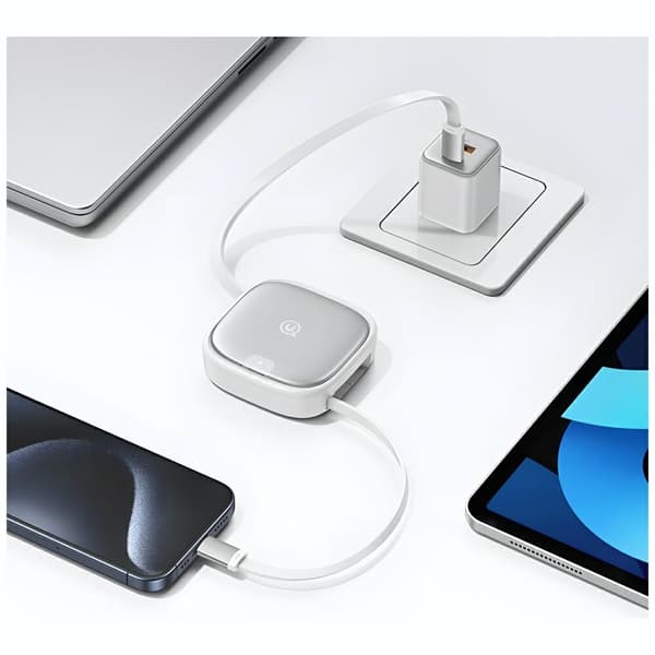 USAMS Kabel 3-i-1 boks MicroUSB/USB-C/Lightning 60W SJ650USB01 - Stål