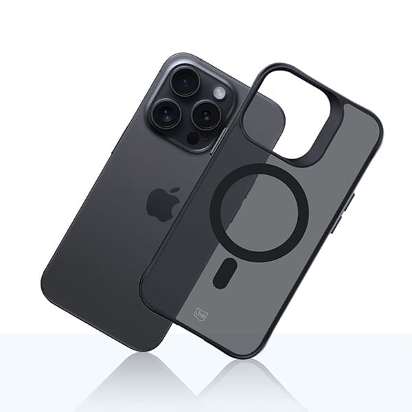 3MK Telefontaske til iPhone 15 Pro MagSafe Smoke - Sort