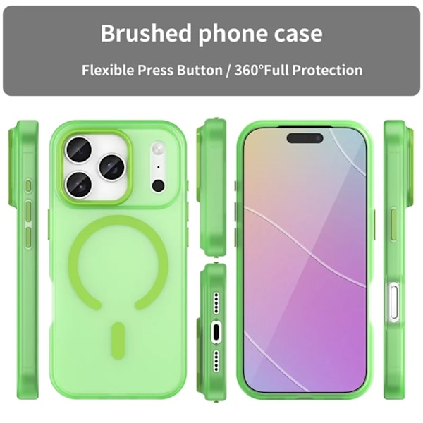 Mobilskal till iPhone 17 Pro Max MagSafe Matte Translucent - Grön Grön