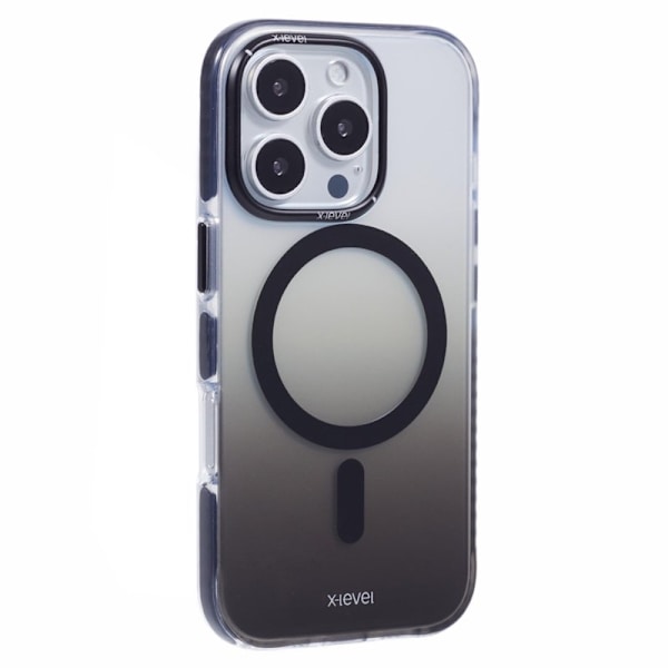 X-LEVEL Mobilskal till iPhone 16 Pro Max MagSafe TPU Gradient Svart
