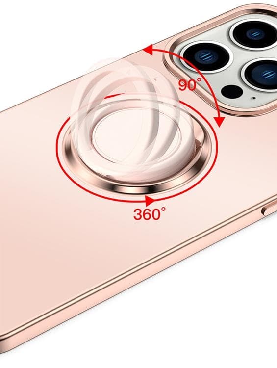 iPhone 14 Pro Mobilskal Ringholder Electroplating Kickstand - L Lila