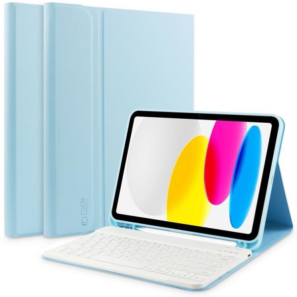 Tech-Protect iPad (2022) -kotelo näppäimistöllä - sininen