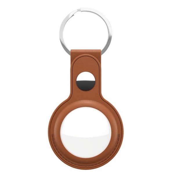 Keybudz 2-pack Nyckelring i Läder För AirTag - Tan