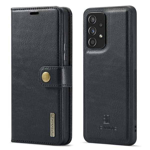 DG.MING Samsung Galaxy A53 5G Plånboksfodral Äkta läder Flip Svart