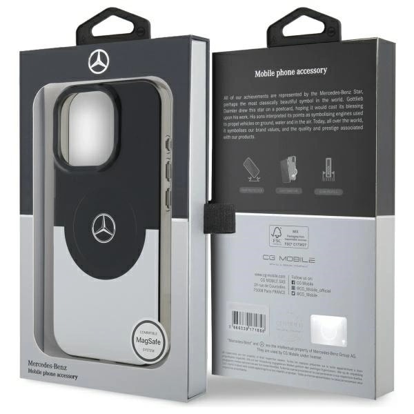 Mercedes Mobilskal till iPhone 16 Pro Max MagSafe Double Layer BiColor - Silver Silver