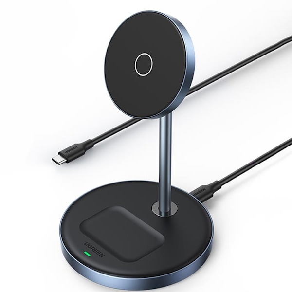 Ugreen 2-in-1 Trådlös Laddare Magsafe Qi - Svart
