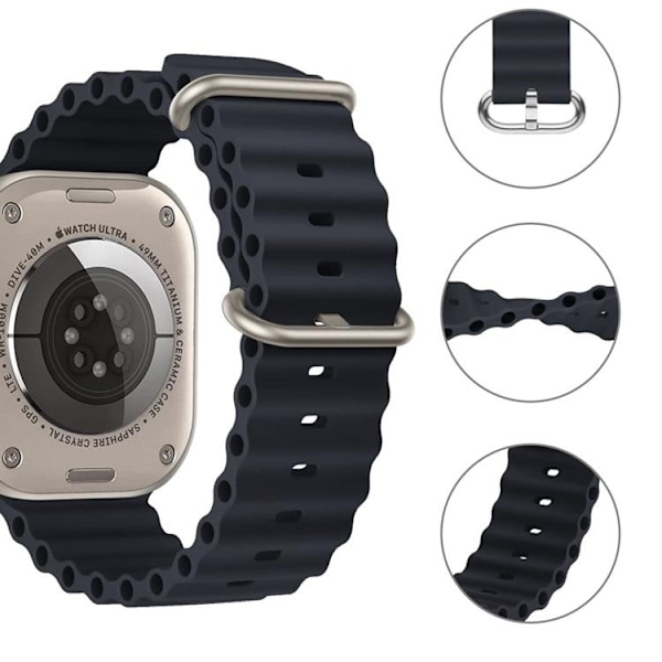 Tech-Protect Apple Watch 4/5/6/7/8/SE/Ultra (42/44/45/49mm) Armband - Svart