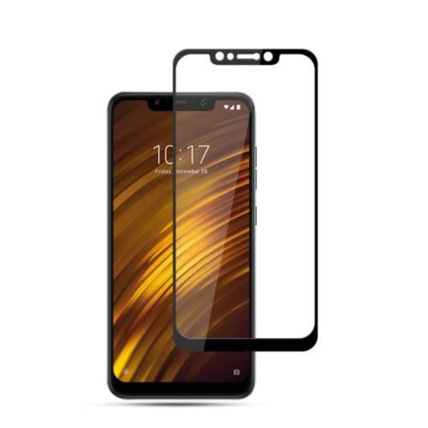 Härdat Glas Skärmskydd till Xiaomi Pocophone F1 - Svart Svart