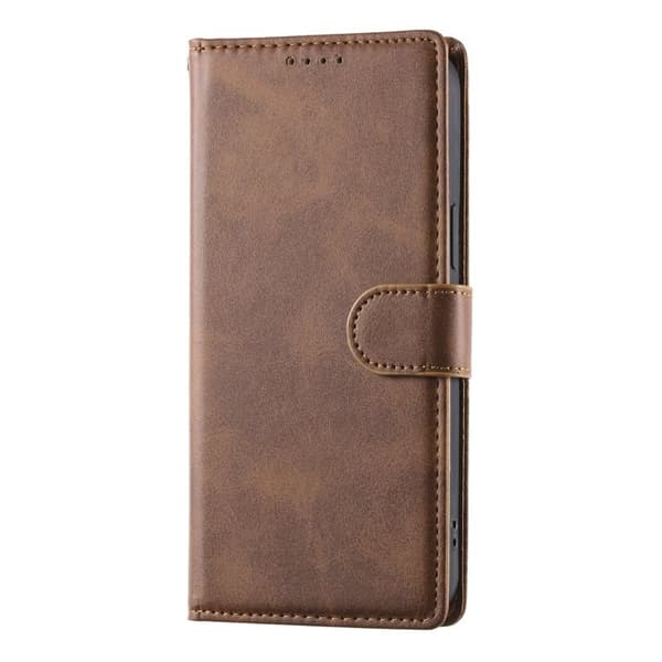 Samsung Galaxy S26 Edge Plånboksfodral Konstläder Flip Skydd - Brun