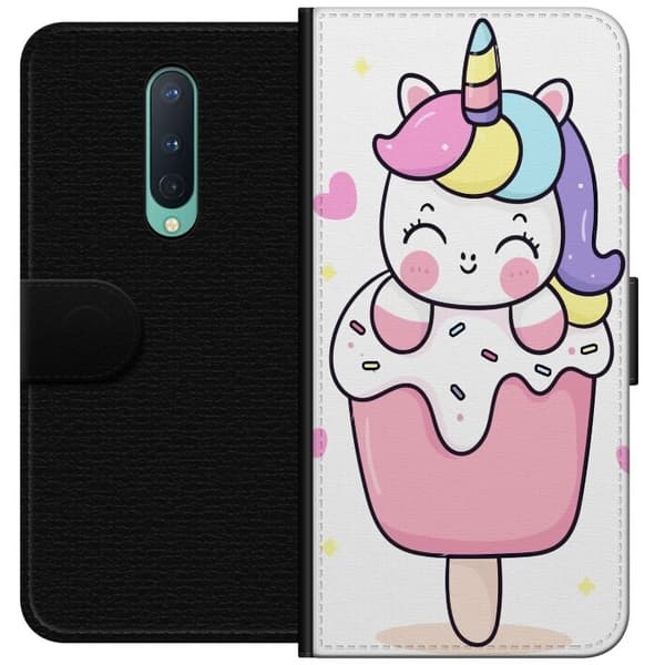 Plånboksfodral till OnePlus 8 med Glad enhörning
