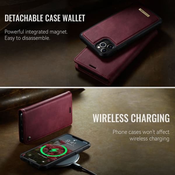 CASEME C49 Mobilskal till iPhone 11 Pro Max MagSafe RFID Röd