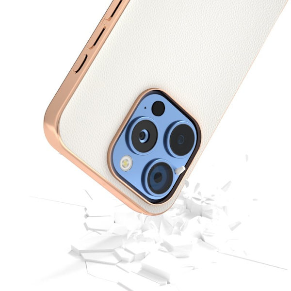 ABEEL Mobilskal till iPhone 16 Pro Max Äkta Läder Vit
