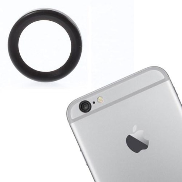 Kameralinsskydd i Härdat Glas till iPhone 6 - Svart Svart