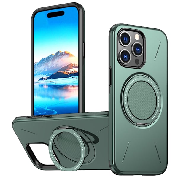 Mobilskal till iPhone 13 Pro Max MagSafe Rotating Kickstand TPU + PC Grön