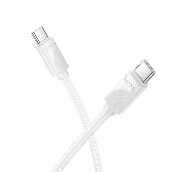 Hoco USB-C - USB-C 60W 3A Kabel 1m X114 - Vit Vit