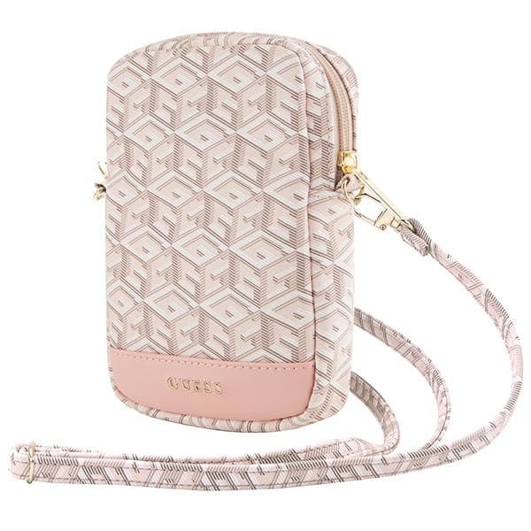 Guess GUWBZPGCSPGP Handväska Zip GCube Stripe - Rosa