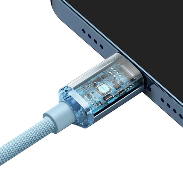 Baseus Crystal Shine Typ-C till Lightning-kabel 20W 1,2m - Blå Blå