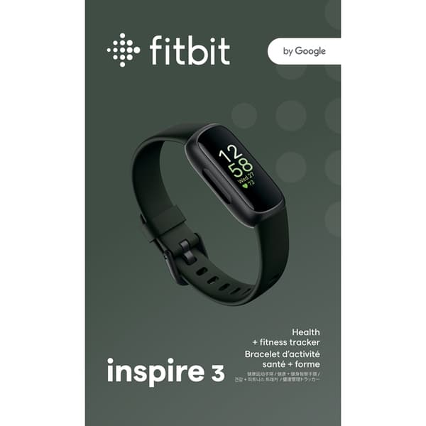 FITBIT Inspire 3, Black/Midnight Zen Svart
