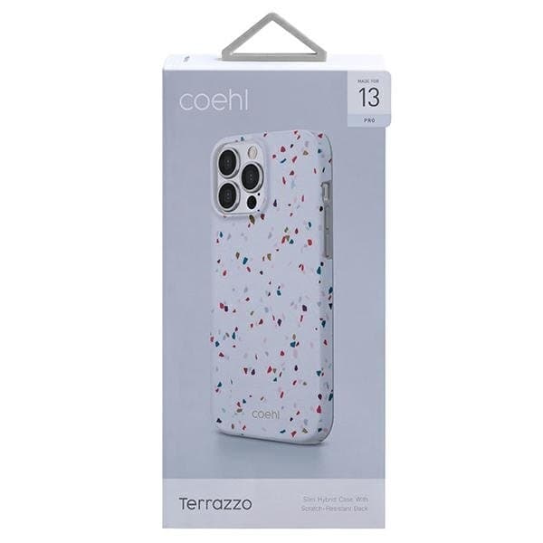 UNIQ Coehl Terrazzo Cover iPhone 13 / 13 Pro - Hvid White