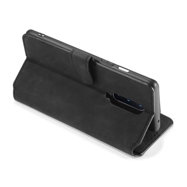 DG.MING Læder Wallet Case OnePlus 8 - Sort Black