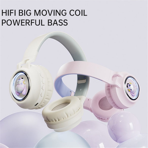 FINGERTIME Over-Ear Hörlurar för Barn Bluetooth BT5.3 Q1 - Blå Blå