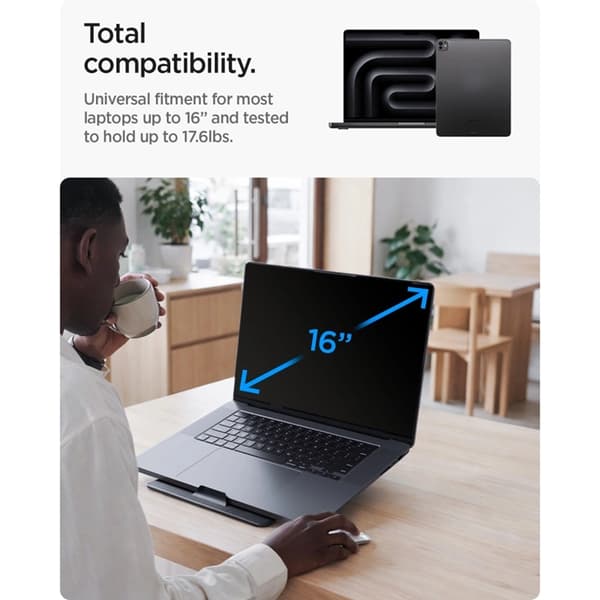 Spigen Laptop och Surfplattaställ Slimfold LD201-S8 - Rymdgrå Grå