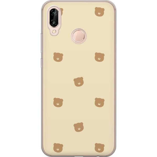 Telefontaske til Huawei P20 lite med bjørnemønster