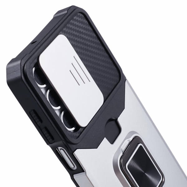Mobilskal för Samsung Galaxy S26 Plus Kickstand PC + TPU - Silver