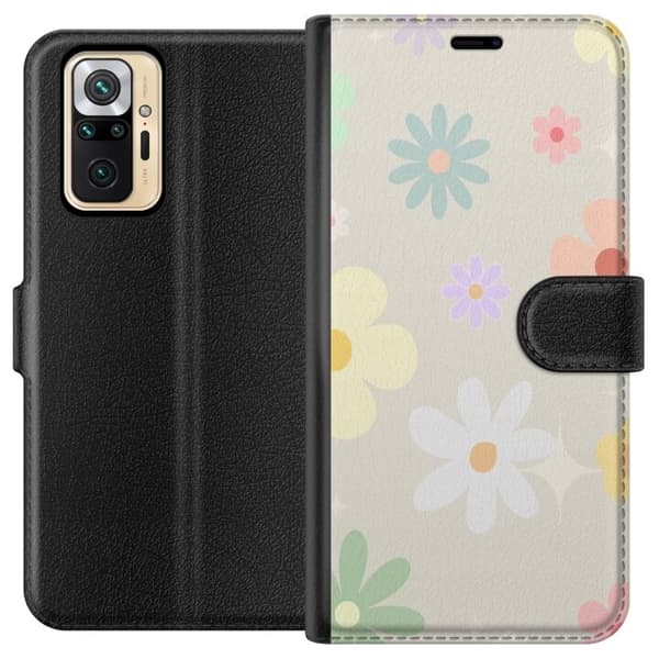 Pungcover til Xiaomi Redmi Note 10 Pro med falmende blomster