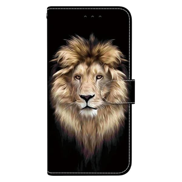 iPhone 17 Pro Plånboksfodral Med Lanyard - Lion Head Svart