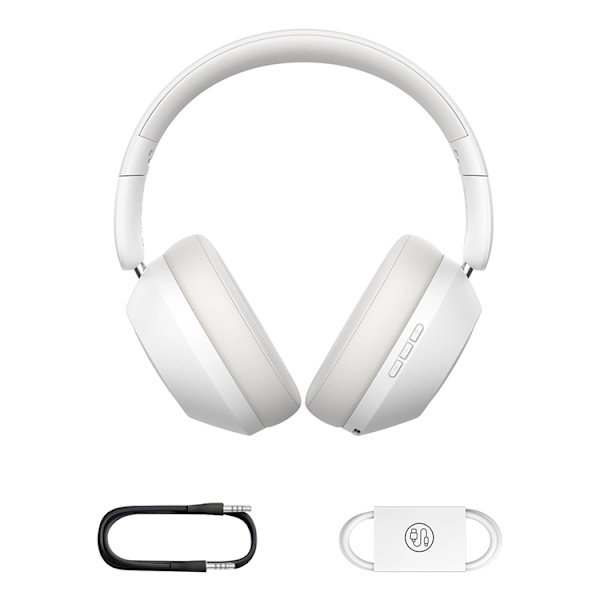 Baseus On-Ear Trådlösa Hörlurar Bluetooth 5.3 - Vit Vit