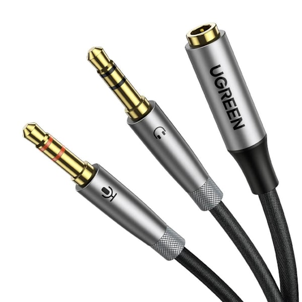 Ugreen 2x 3.5mm mini jack AUX Kabel - Silver