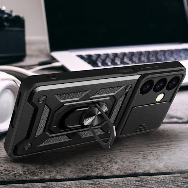 Mobilskal till Galaxy S24 Plus Hybrid Armor Camshield - Blå Blå