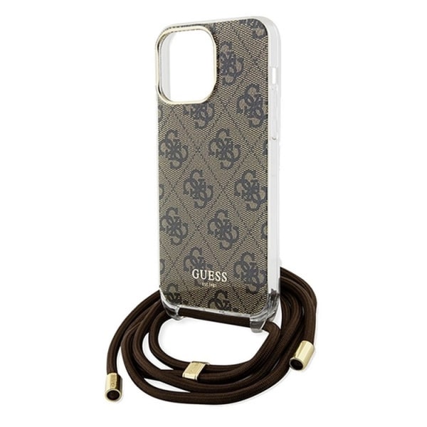 Guess iPhone 15 Pro Mobilhalsband Skal Print - Brun