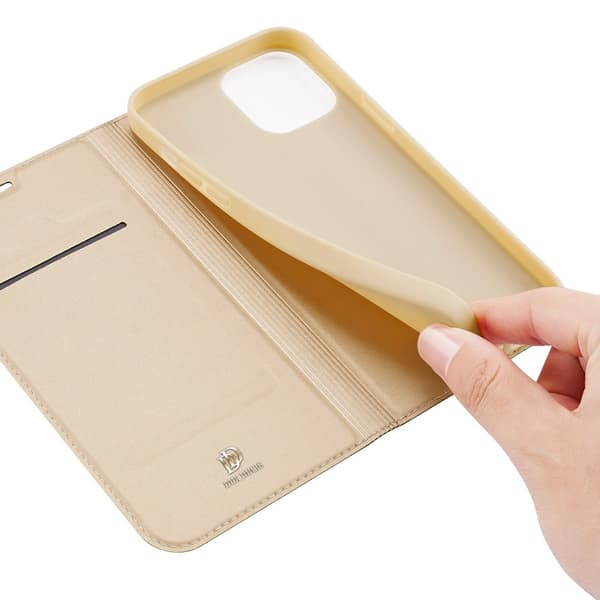 Dux Ducis PU Läder Plånboksfodral iPhone 12 Pro Max - Gold Guld