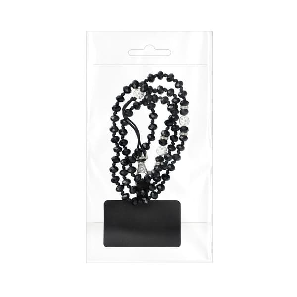 Crystal Diamond telefonhänge 74m - svart Black