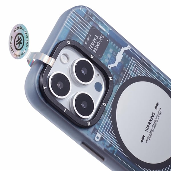 Youngkit Mobilskal till iPhone 16 Pro Max Magafe IMD Pattern - Grå Grå