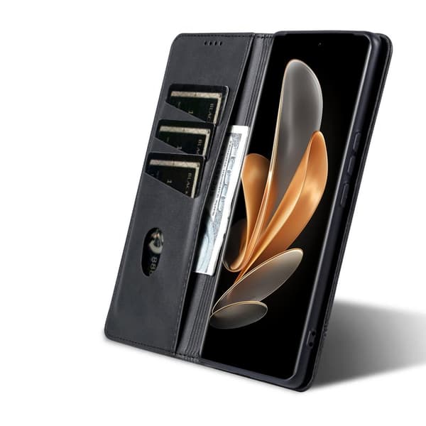 AZNS Xiaomi 14 Ultra Plånboksfodral Konstläder - Svart