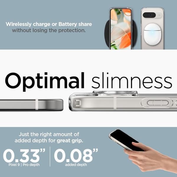 Spigen Mobilskal till Google Pixel 9/9 Pro Ultra Hybrid - Crystal Clear Transparent