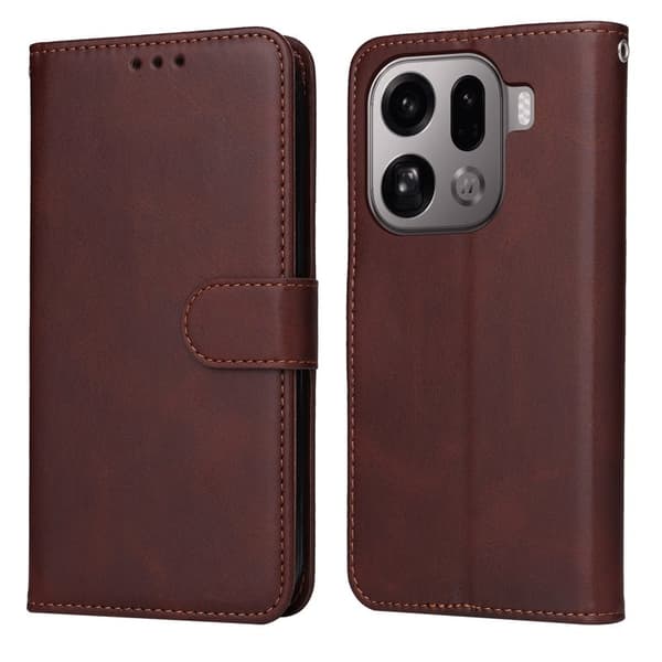 Oppo Find X9 Pro 5G Plånboksfodral Konstläder - Brun