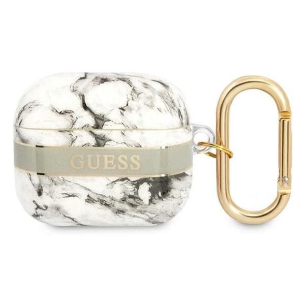 Guess Airpods 3 Skal Marble Strap Collection - Harmaa Grå
